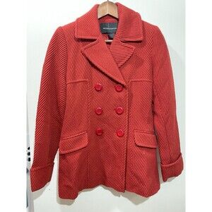 Moda International by Victoria’s Secret Women Red Chili Wool Blend Blazer XS